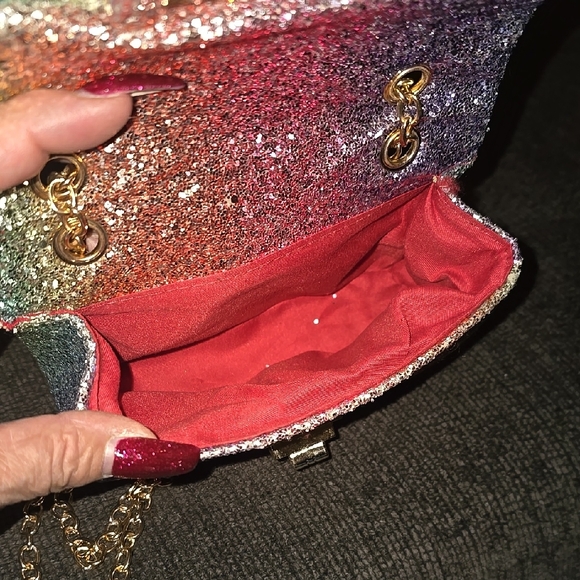 Glittery Rainbow Chain Bag - Picture 6 of 9